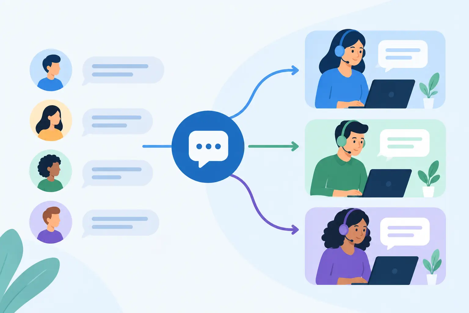 Como distribuir conversas entre atendentes