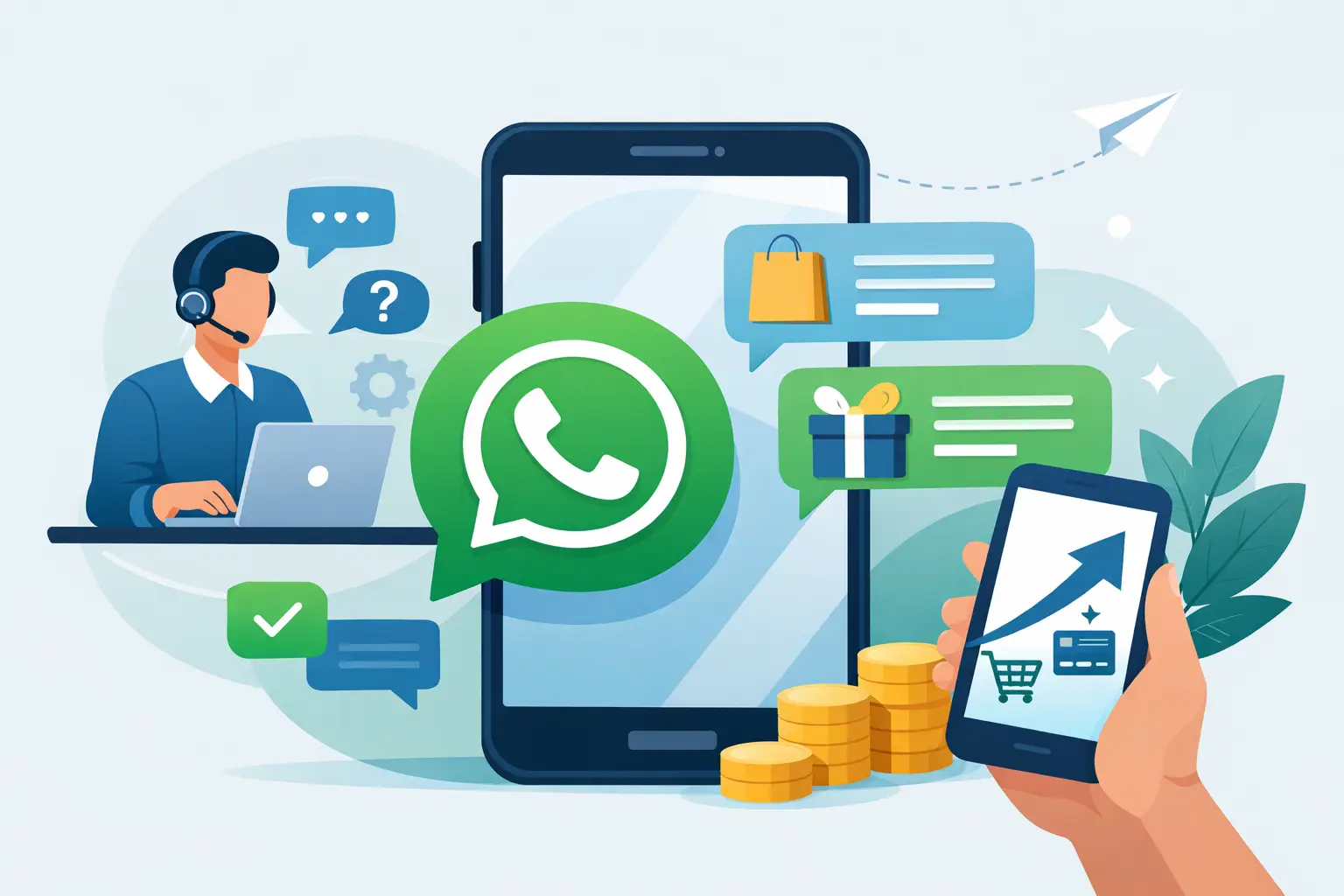 Upsell no suporte via WhatsApp com contexto