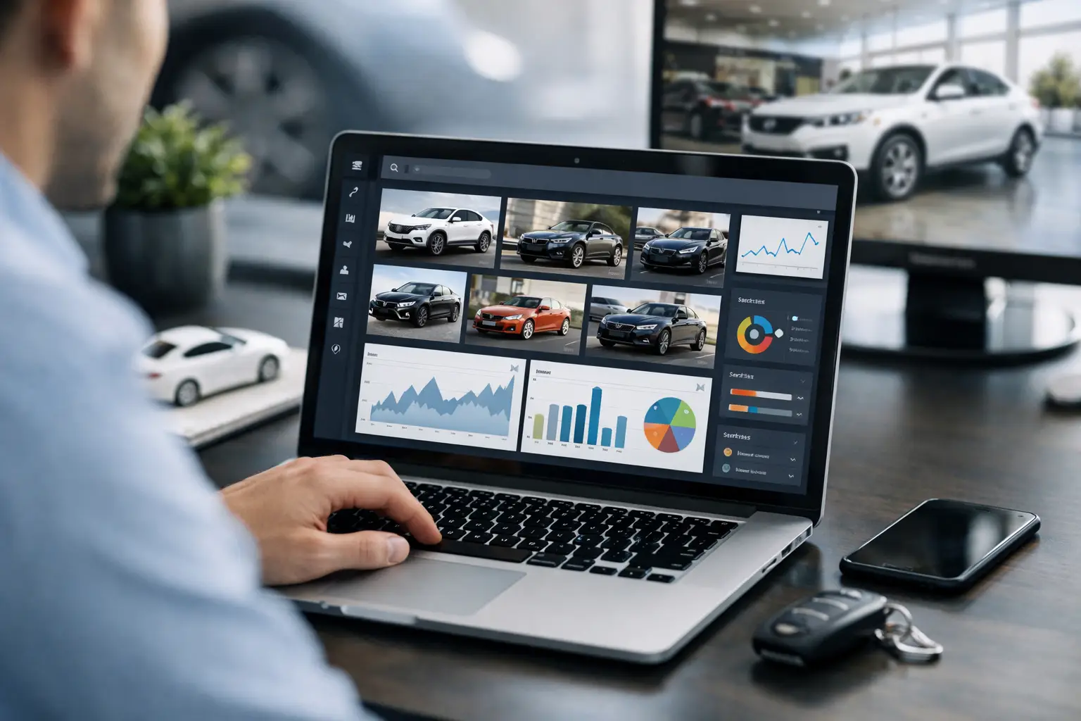 Painel administrativo marketplace automotivo