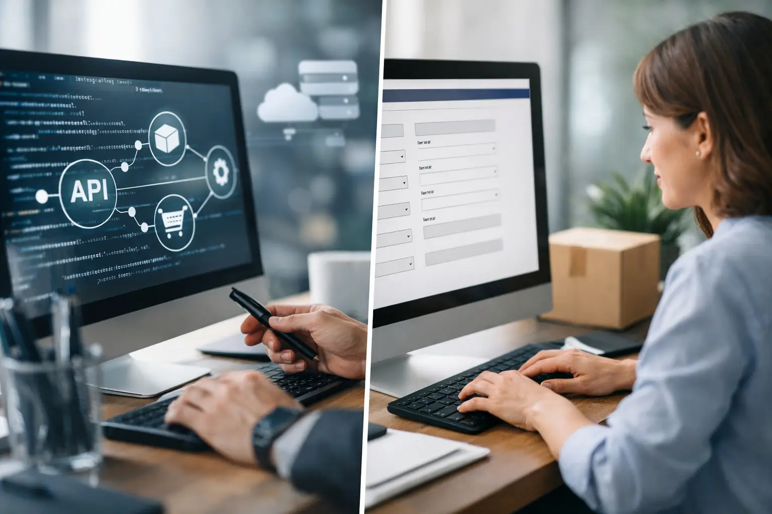 API de fornecedores versus cadastro no site