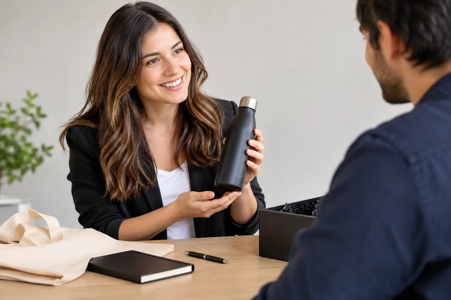 Comércio conversacional para vender brindes