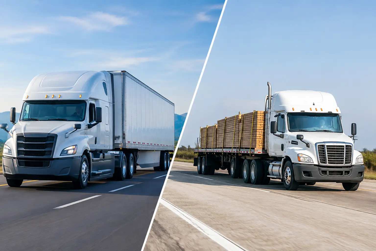 Dry Van Versus Flatbed for Commercial Freight