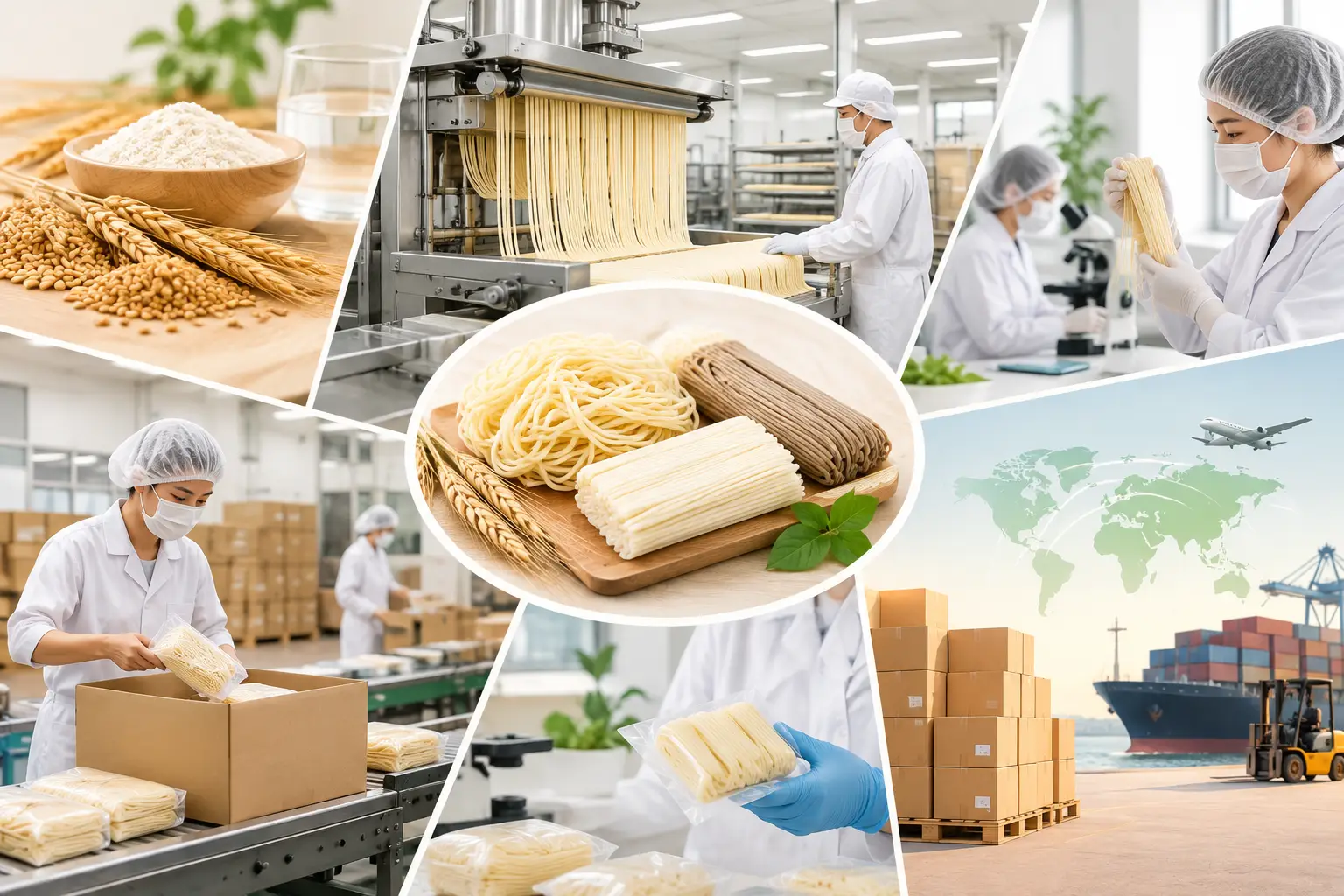 How Factories Produce Japanese Noodles Globally