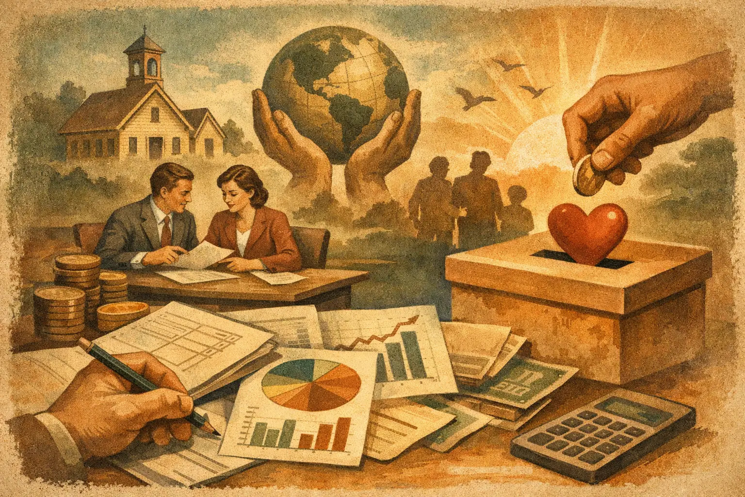 Illustration for the article “Nonprofit Budgeting That Supports Your Mission”