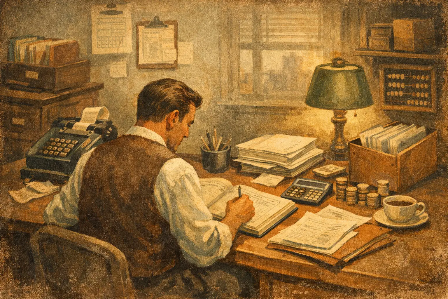 Illustration for the article “Small Business Bookkeeping System Setup That Works”