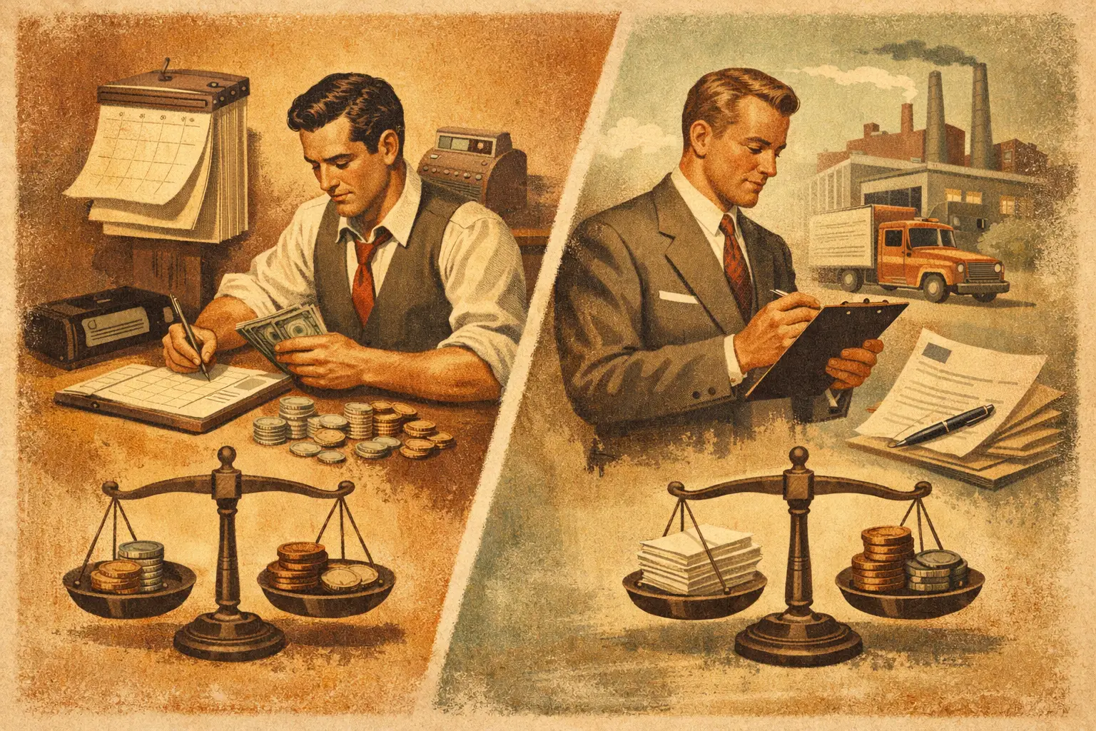 Illustration for the article “Cash Basis Versus Accrual Accounting Explained”