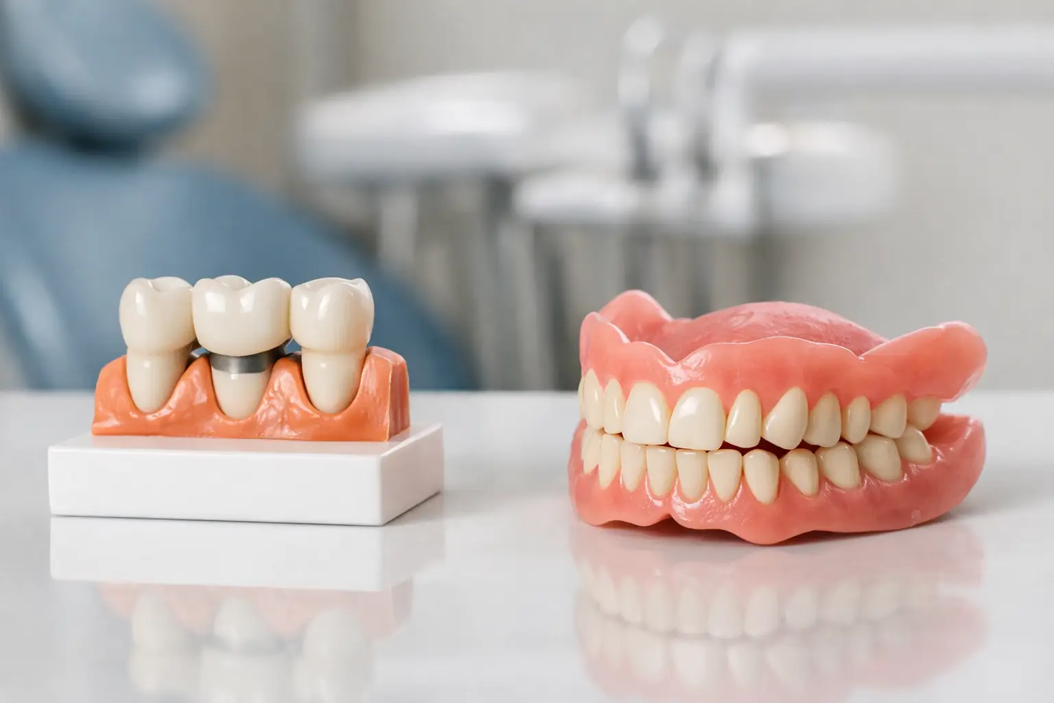 Should You Choose a Bridge Versus Dentures?