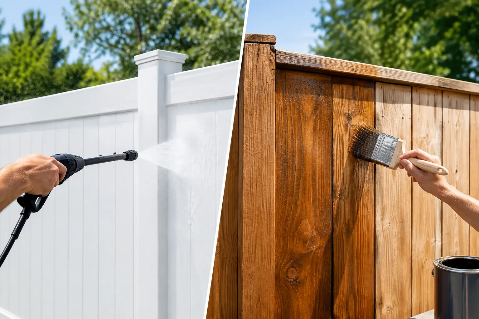 Vinyl Versus Wood Fence Maintenance Compared