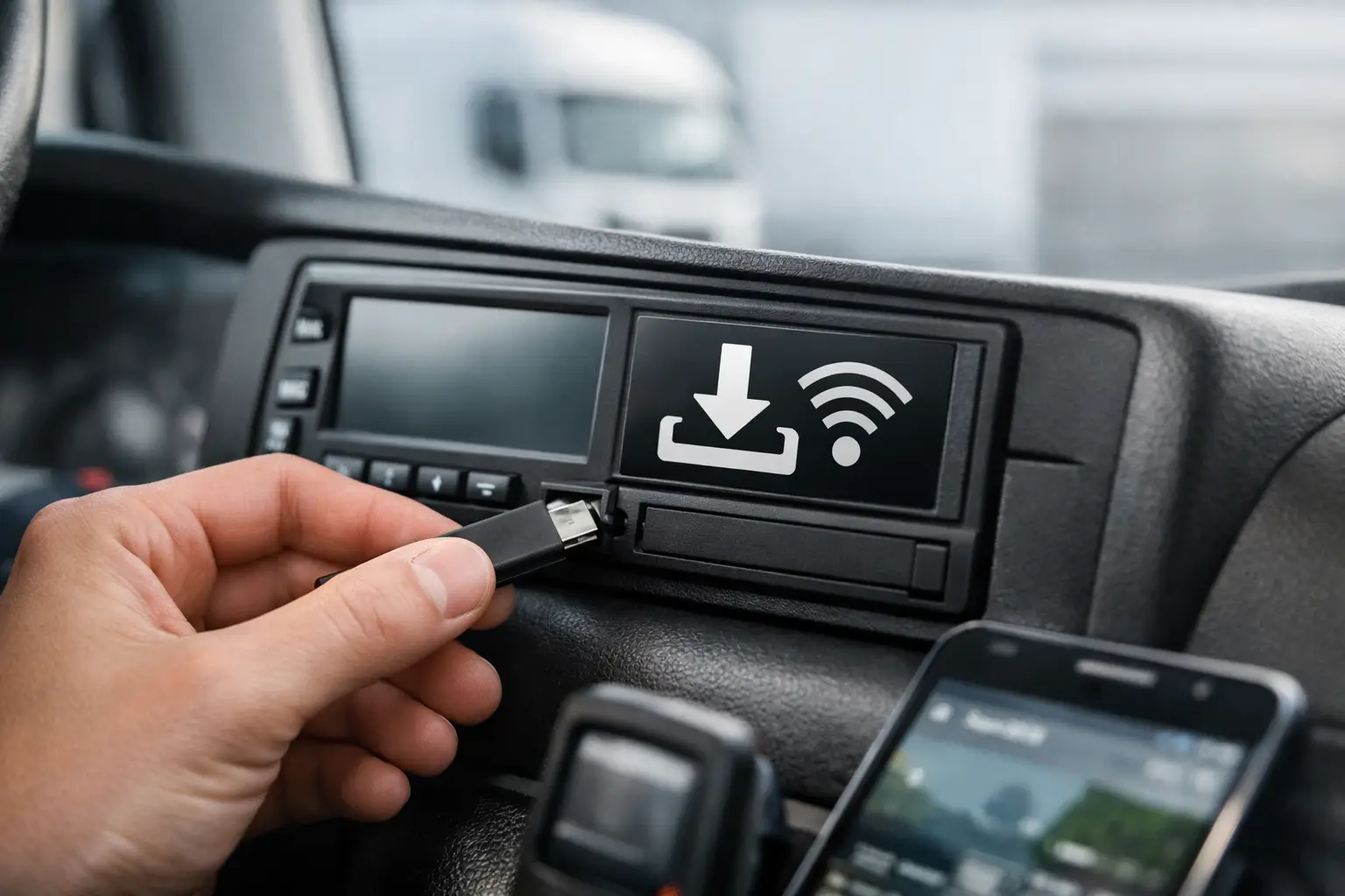Tachograph Remote Download Symbol Explained