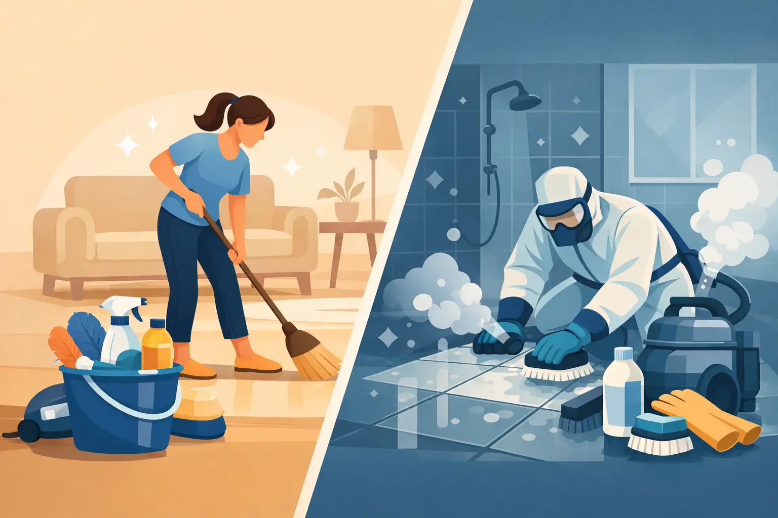 Domestic Cleaning Versus Deep Cleaning