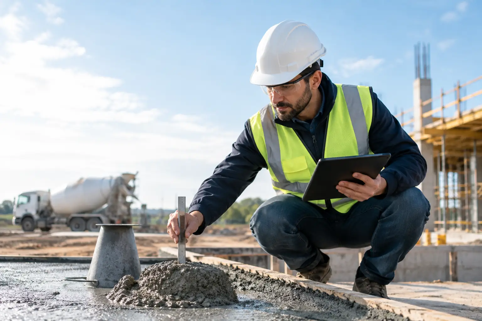 Mejores prácticas de control de hormigón en obra