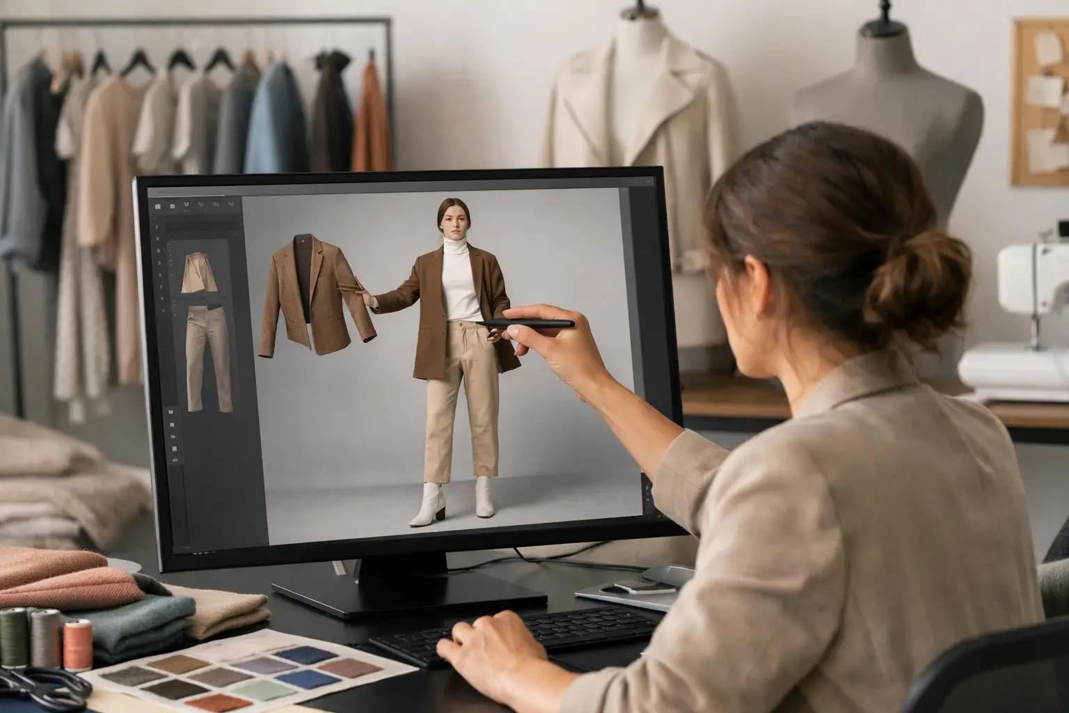 Realistic Clothing Overlay on Body Photo