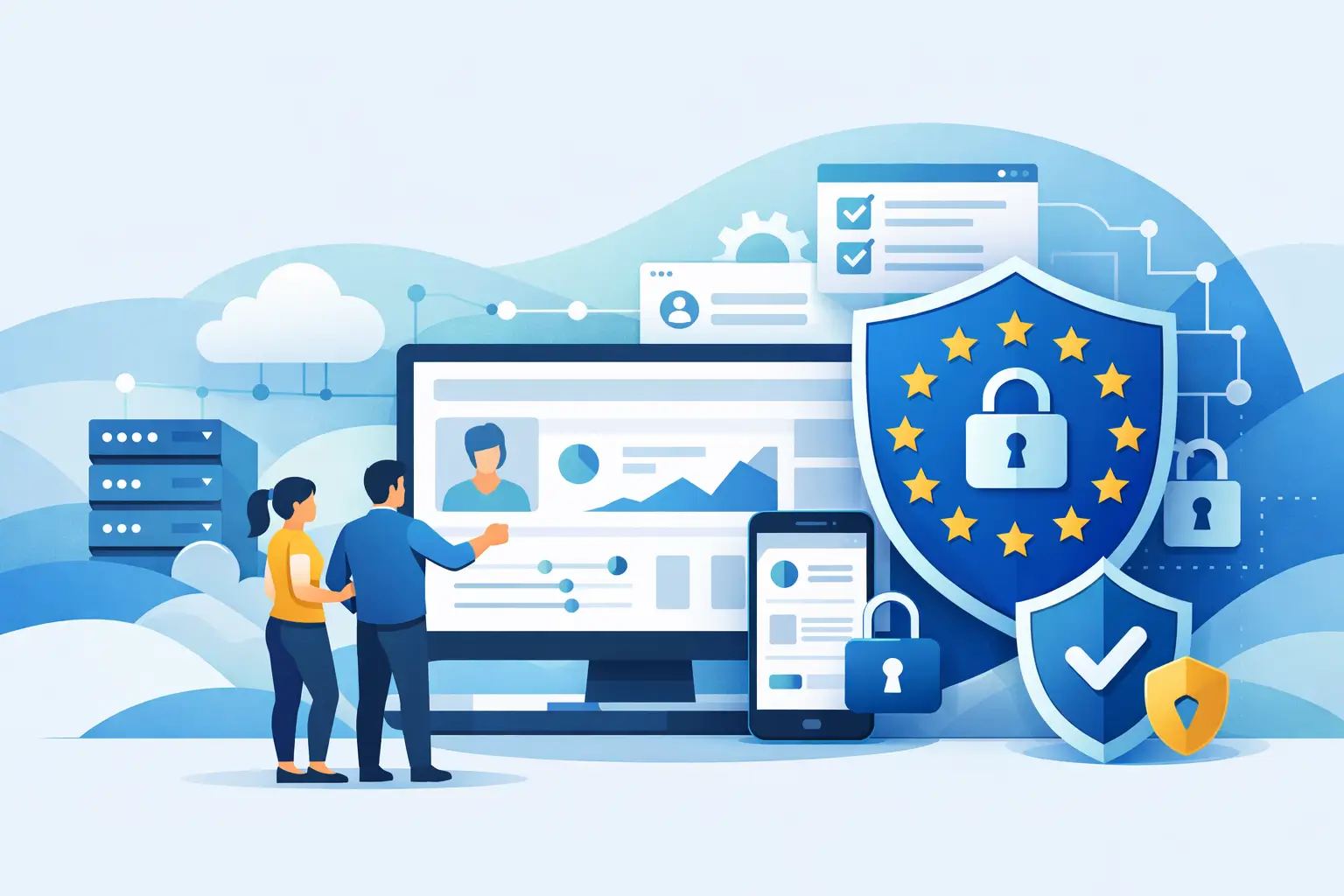 GDPR for Business Web Applications, Without Blockages