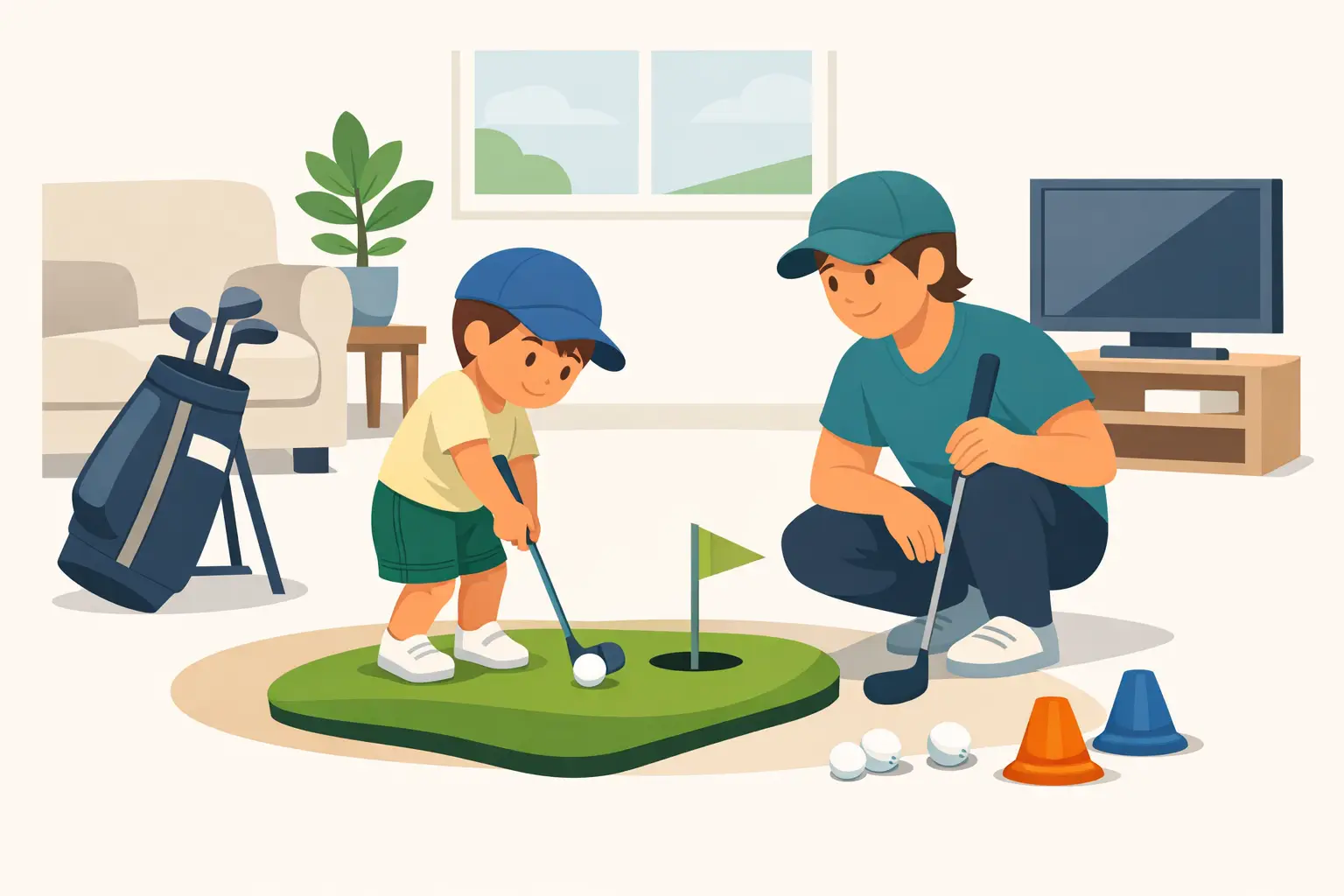 How to Create a Toddler Golf Routine at Home