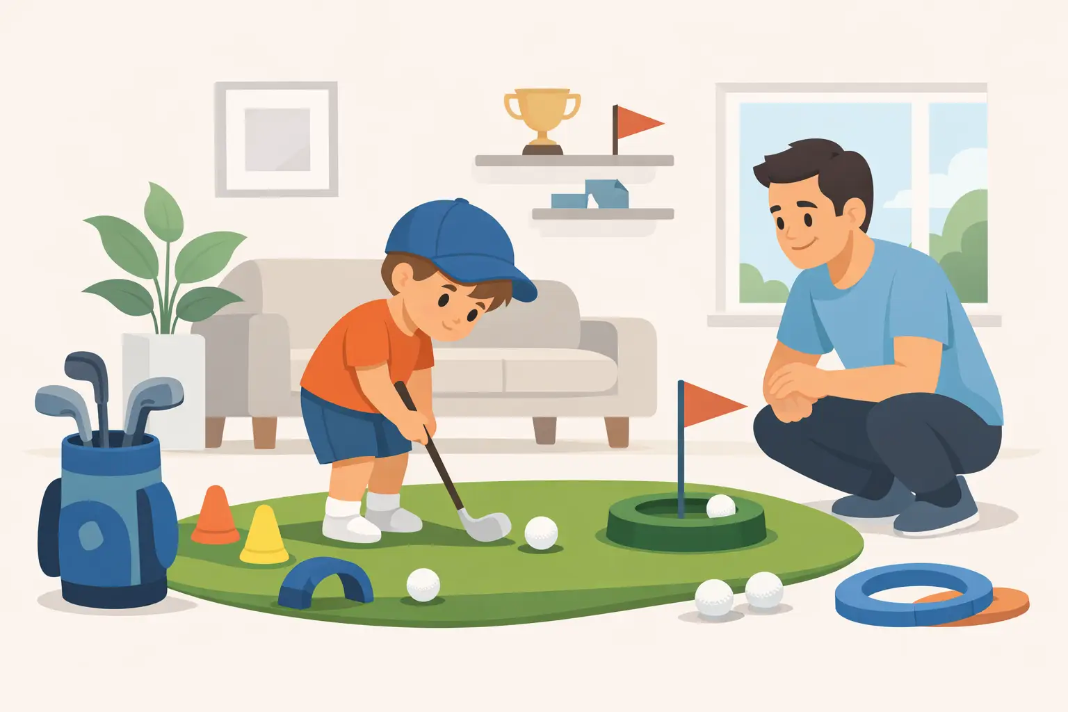 7 Preschool Golf Drills at Home That Build Skills