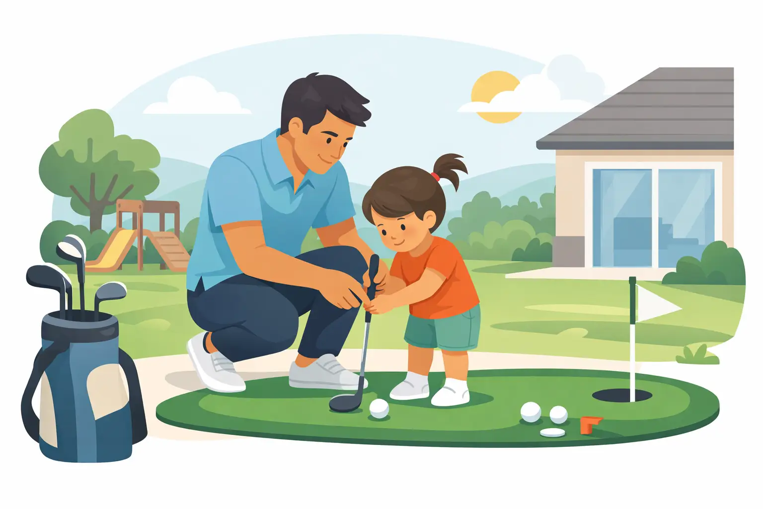 How to Teach Toddlers Golf at Home