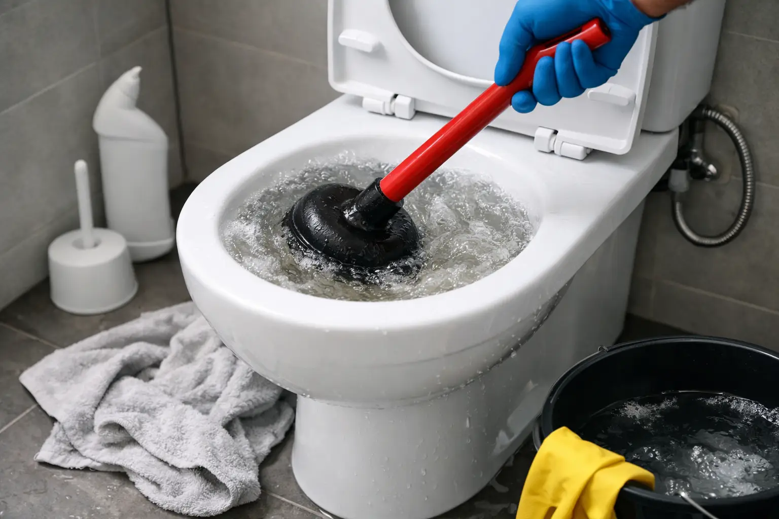 Spurgo WC intasato: cosa fare subito