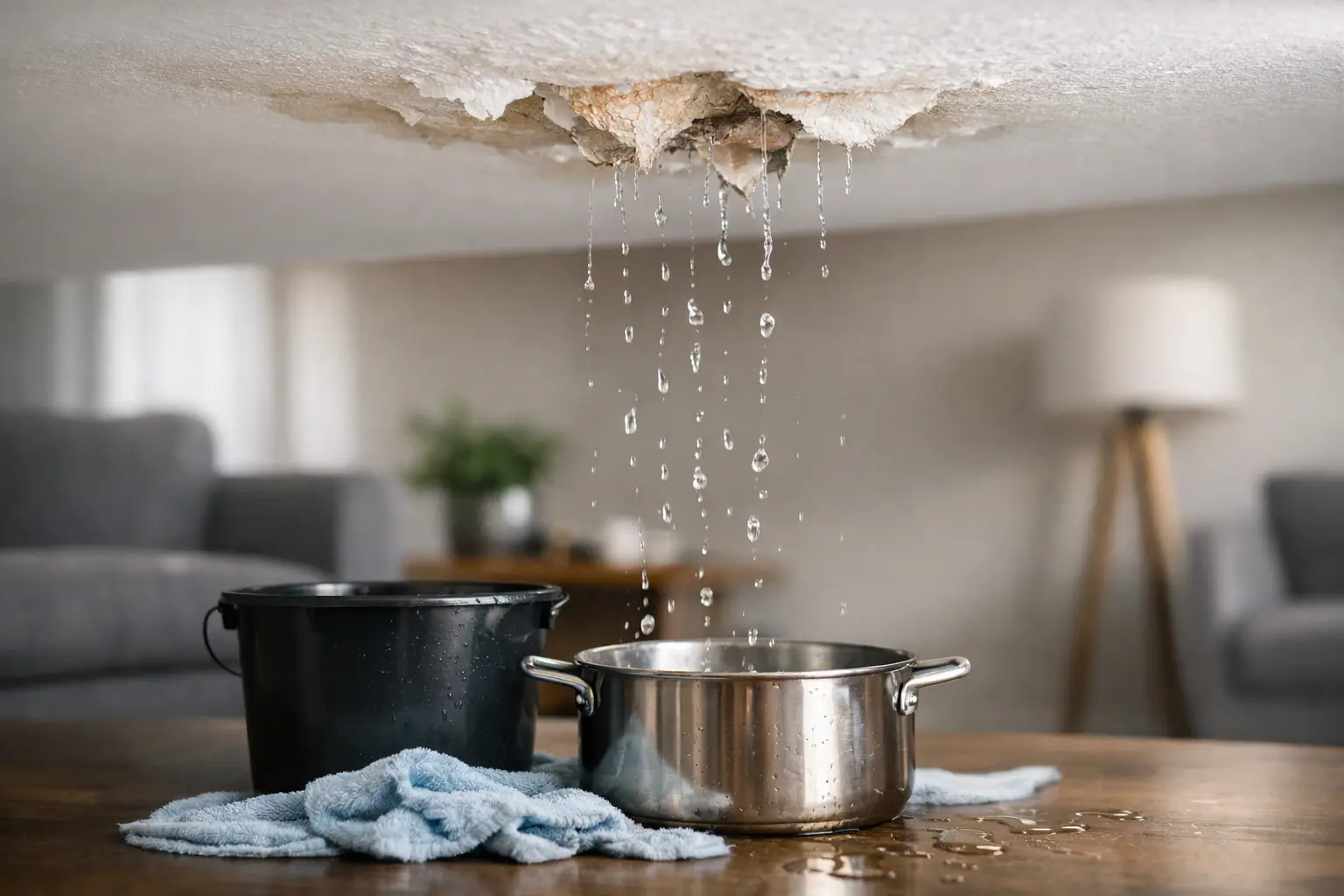 Come gestire una perdita dal soffitto