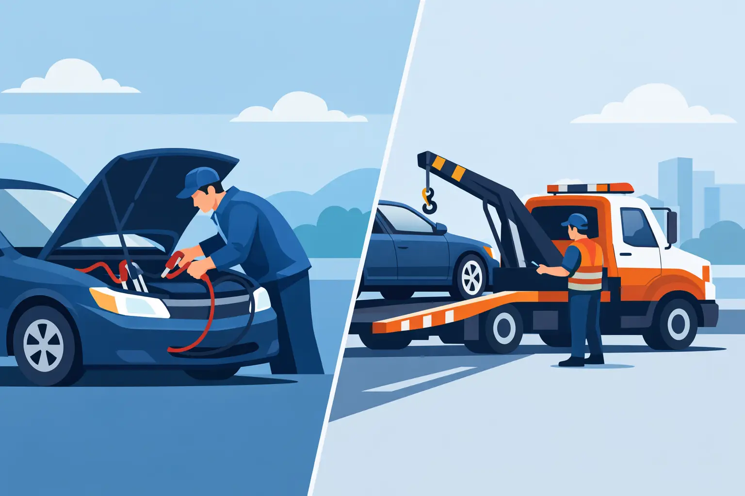 Jump Start Versus Towing: Which Comes First?