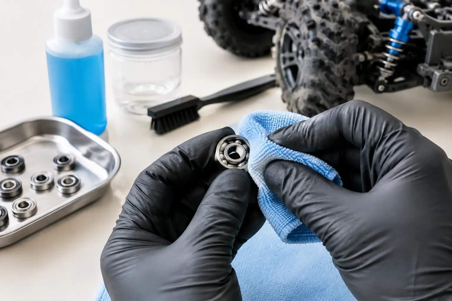 RC Bearing Cleaning for Smooth-Running Models