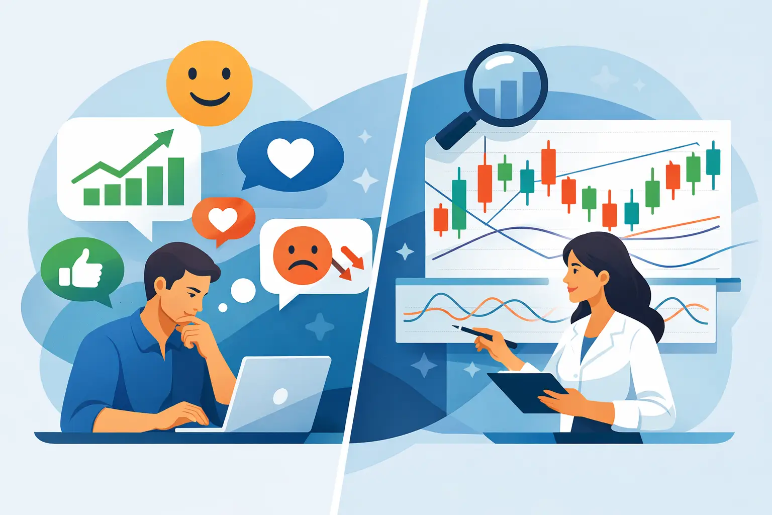 Stock Sentiment vs Technical Analysis for Traders