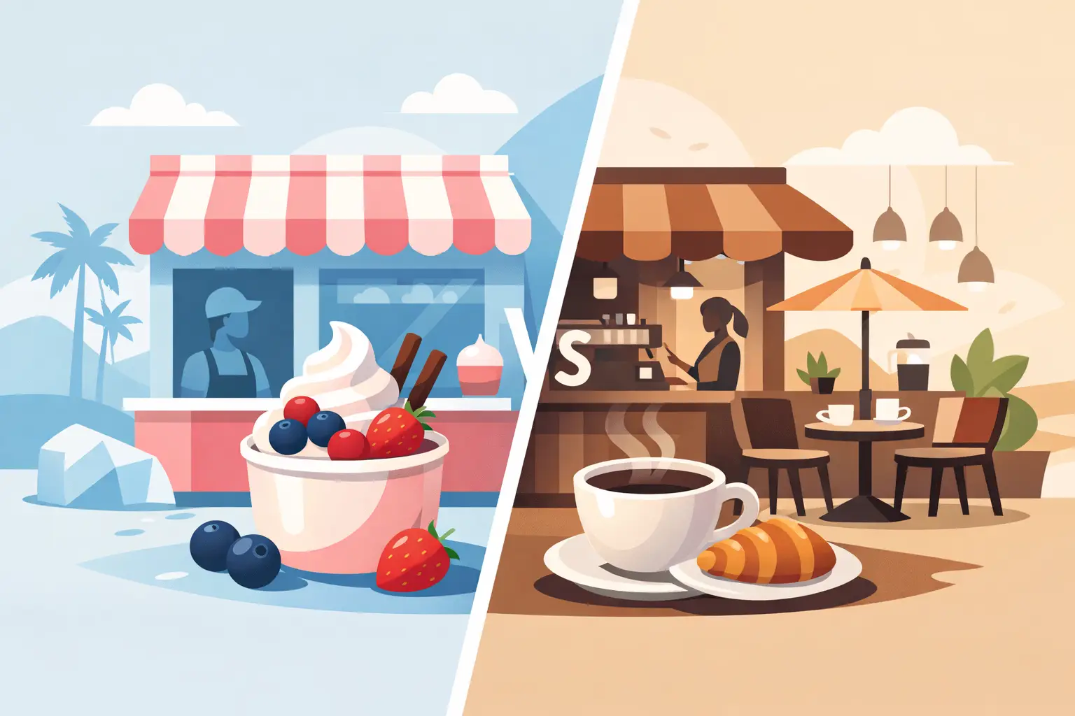 Frozen Yoghurt Franchise Versus Cafe Compared