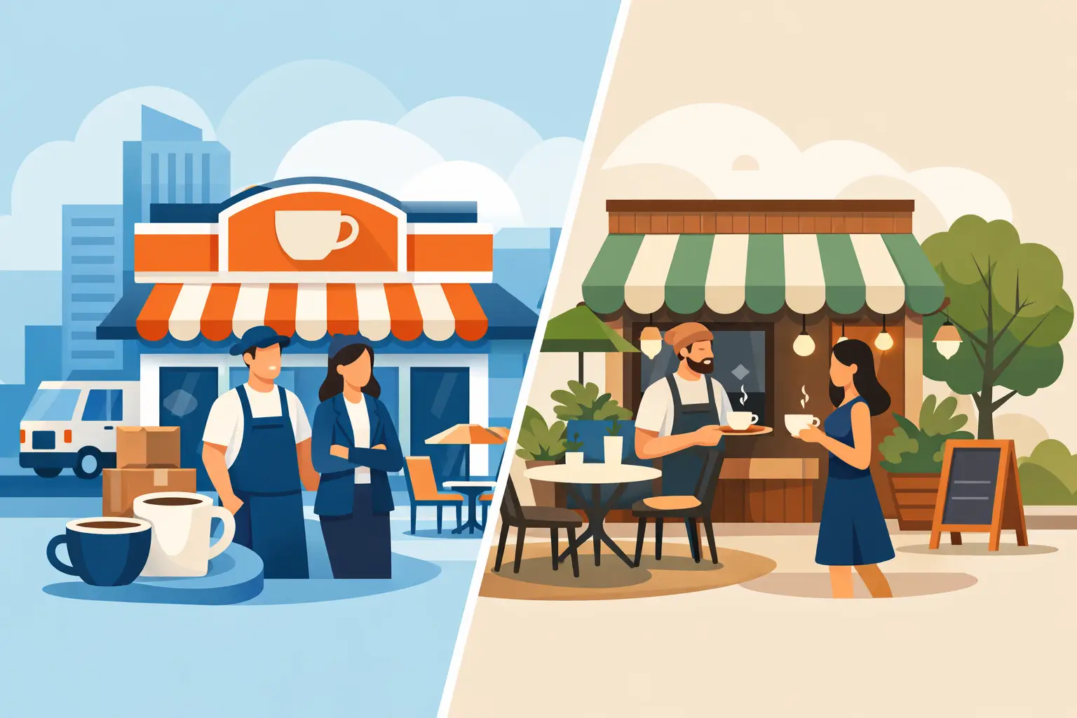 Franchise Ownership Versus an Independent Cafe