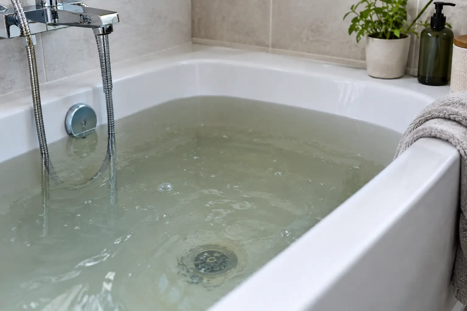 Baignoire bouchée eau stagnante : que faire ?