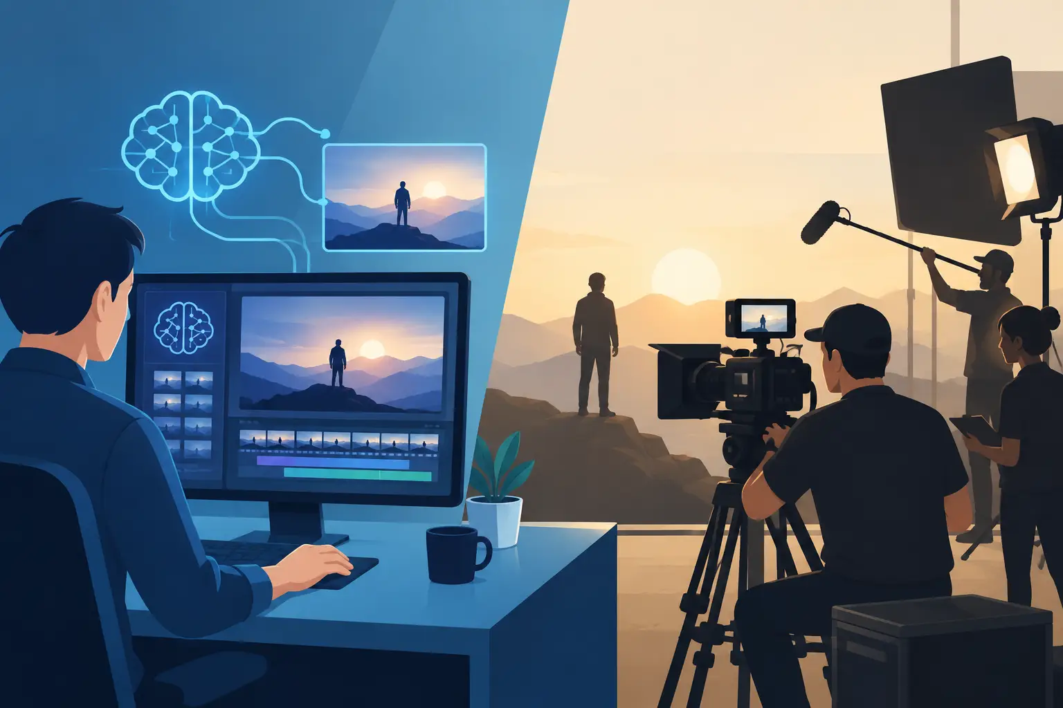 AI Filmmaking vs Traditional Production Today