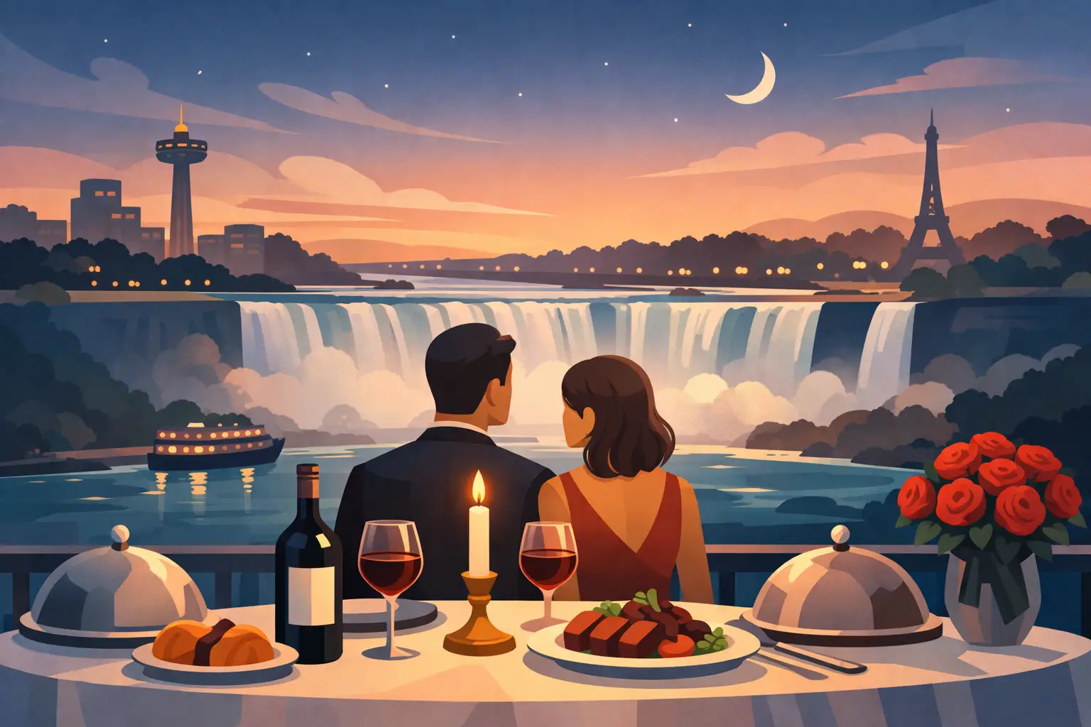 Romantic French Dinner Niagara Falls, Done Right