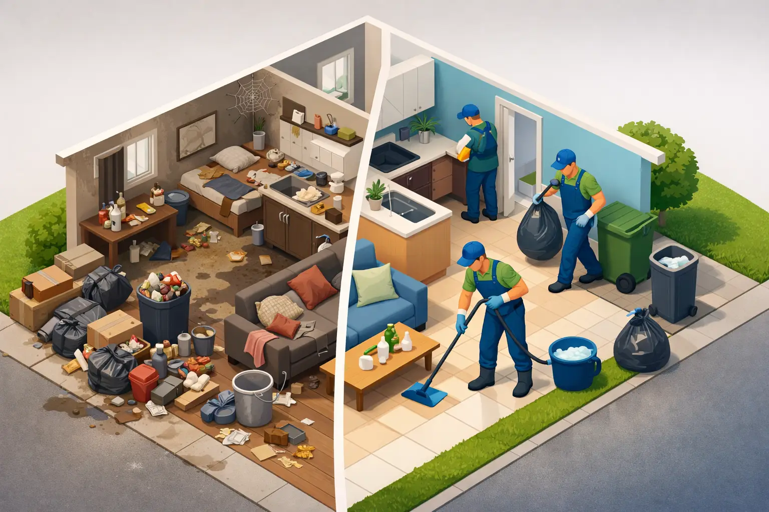Vervuild huis schoonmaken