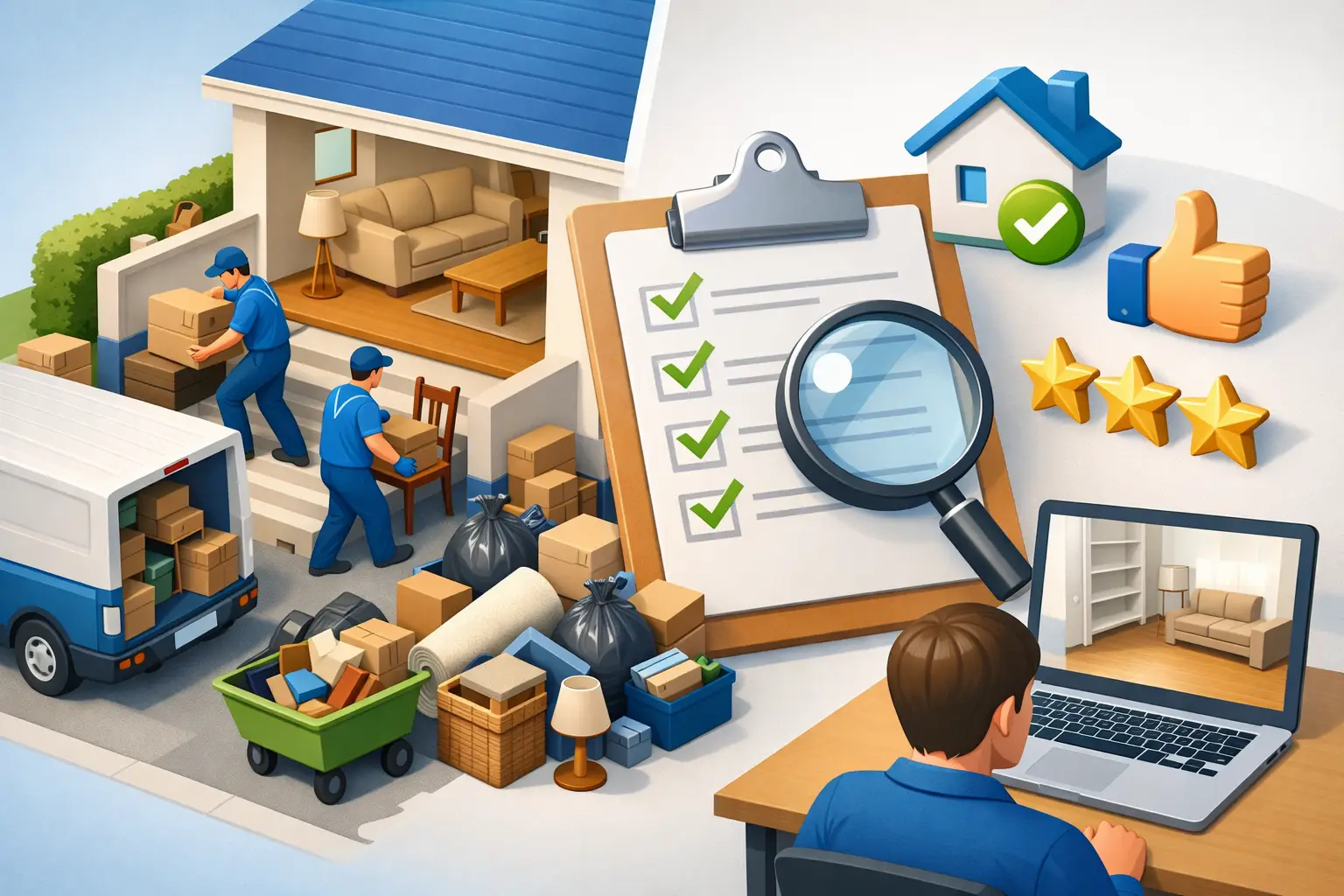 Review ontruimingsbedrijf: klant vergelijkt ervaringen en offertes voor een woningontruiming