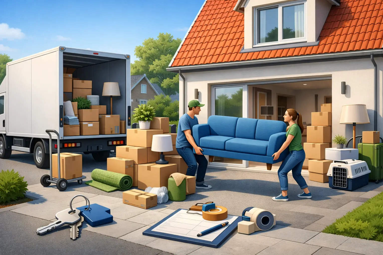 Verhuistips: dozen, verhuiswagen en een opgeruimde woning op de verhuisdag