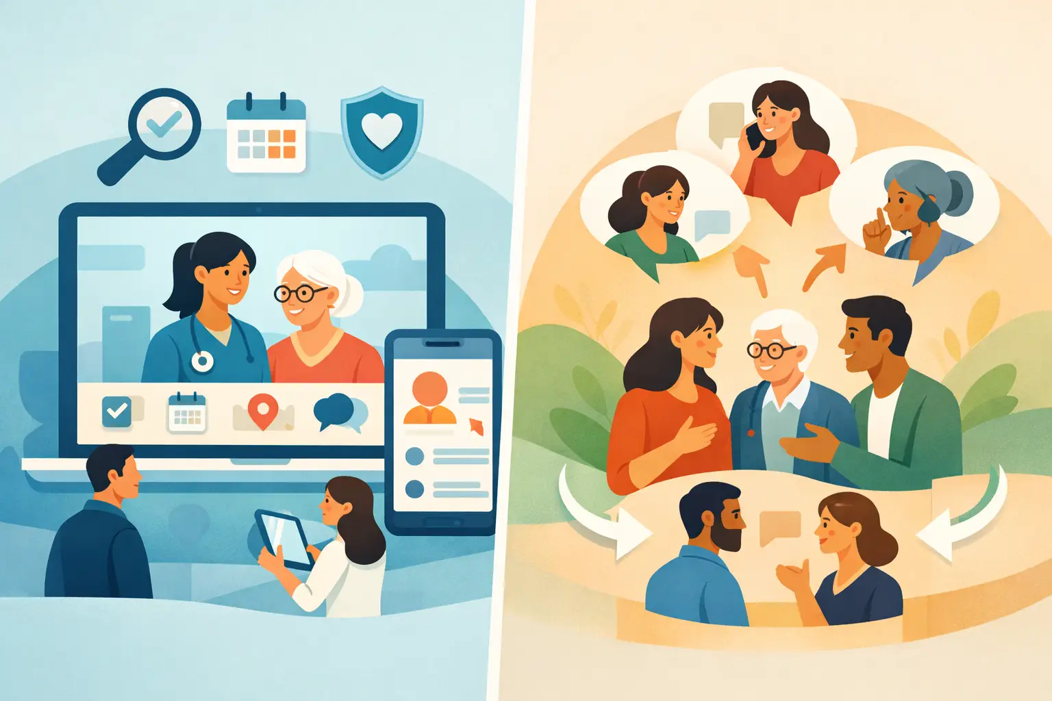 Caregiving Platform Versus Informal Referrals