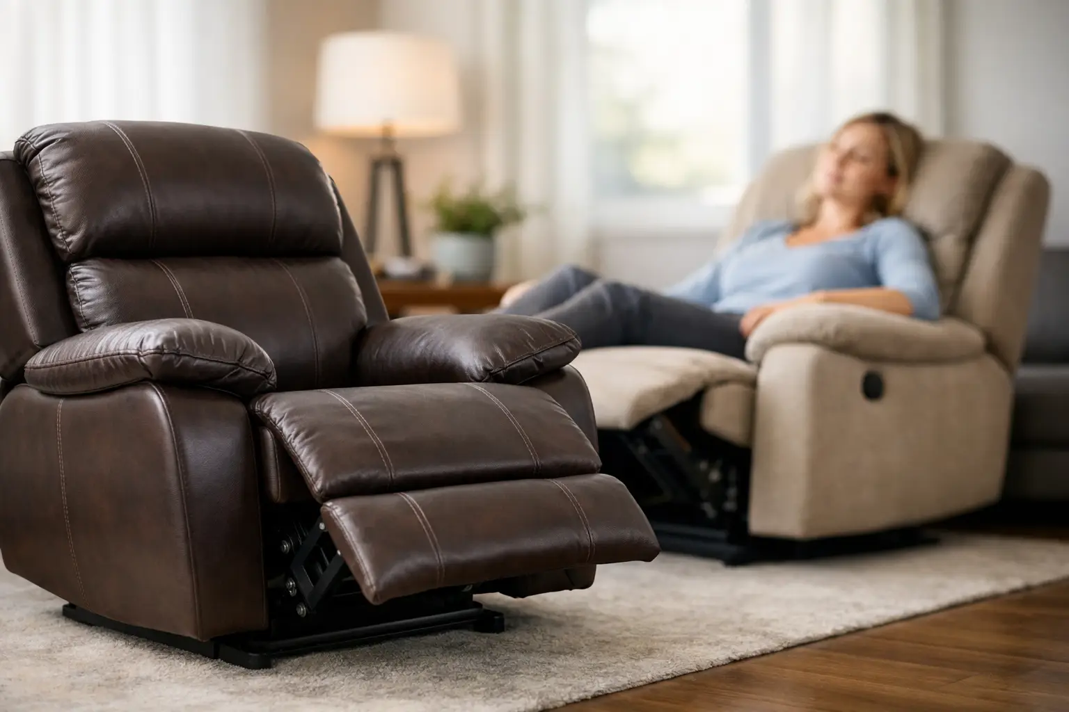 La-Z-Boy® Brooks Ash Manual Reclining Sofa | Thompson Furniture