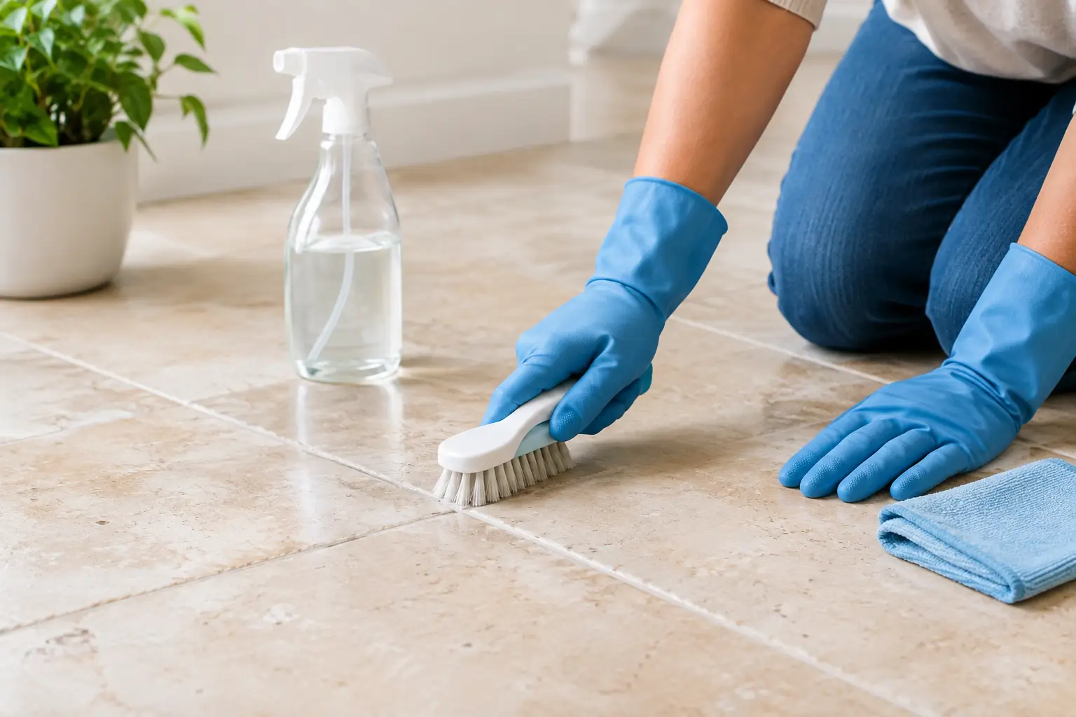 How to Clean Travertine Grout Safely at Home