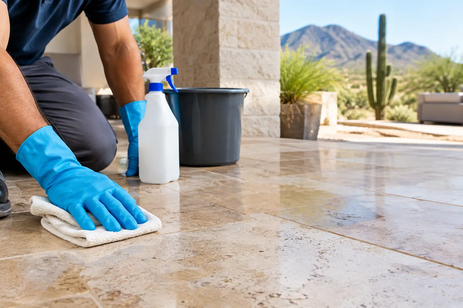 Travertine Cleaning Safety for Arizona Homes