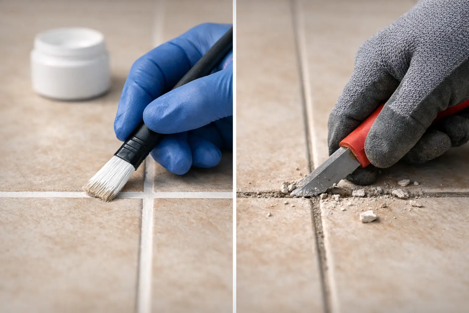 Recoloring Versus Replacement for Tile Grout