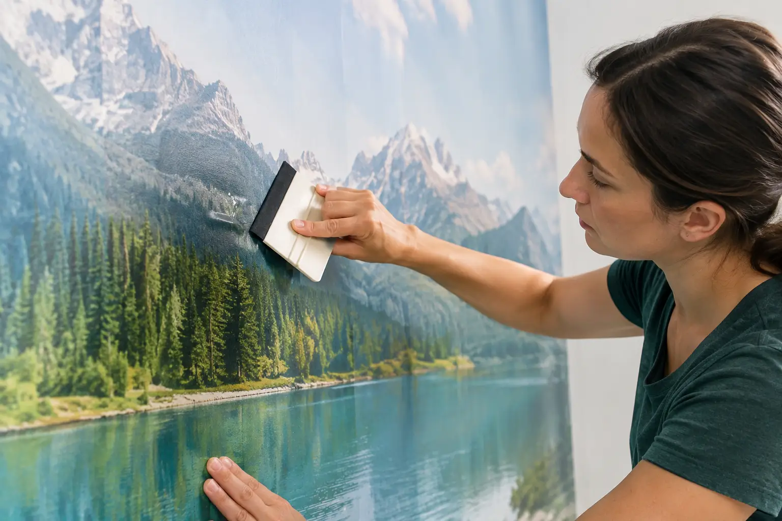 How to Remove Air Bubbles From a Wall Mural