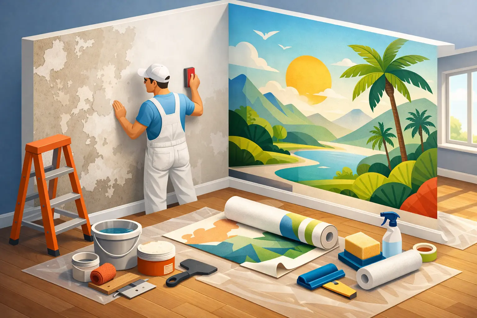 How to Prepare a Wall for Mural Wallpaper