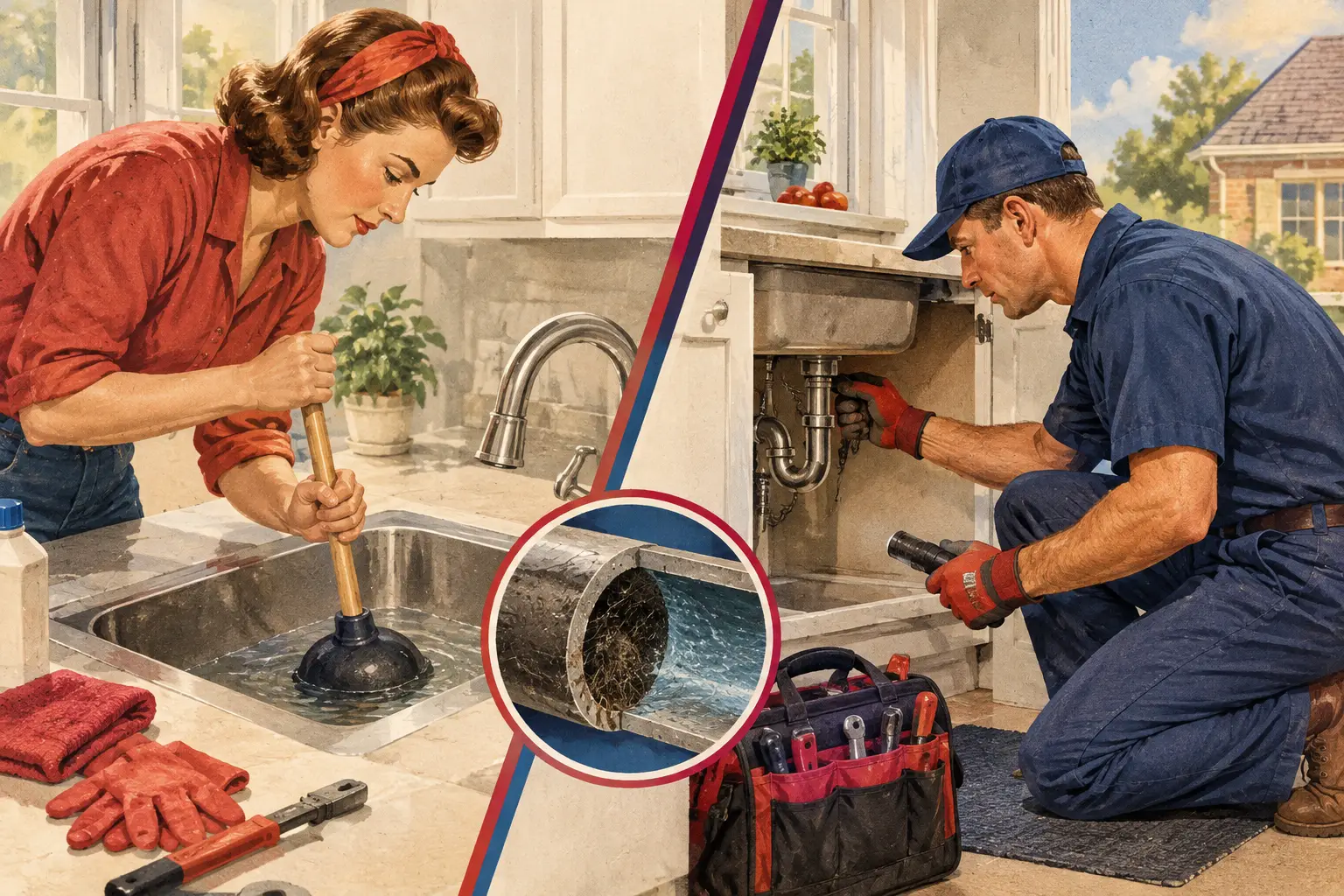DIY Drain Clearing vs Plumber: Know When to Call