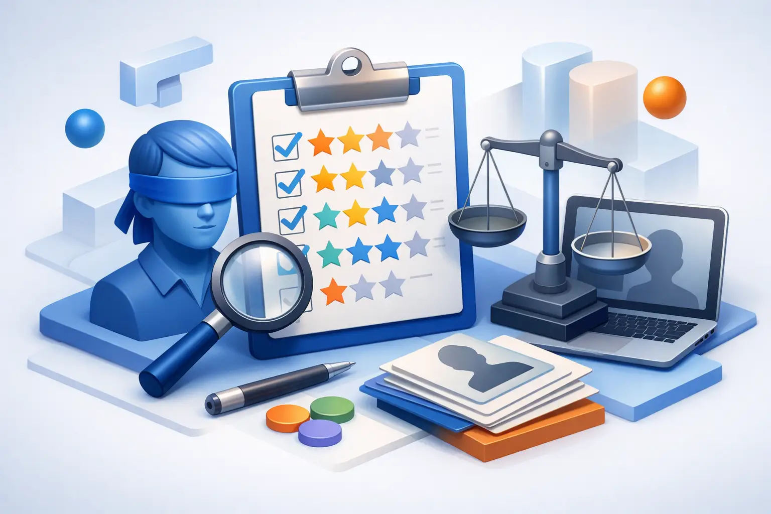 Blind Self Assessment Tool for Fairer Reviews