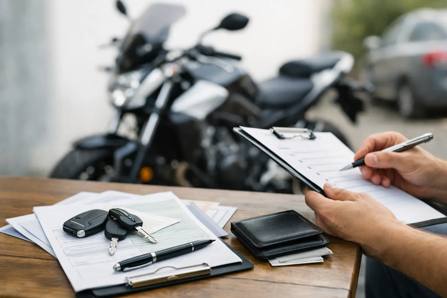 Unterlagen für Motorradverkauf - Checkliste
