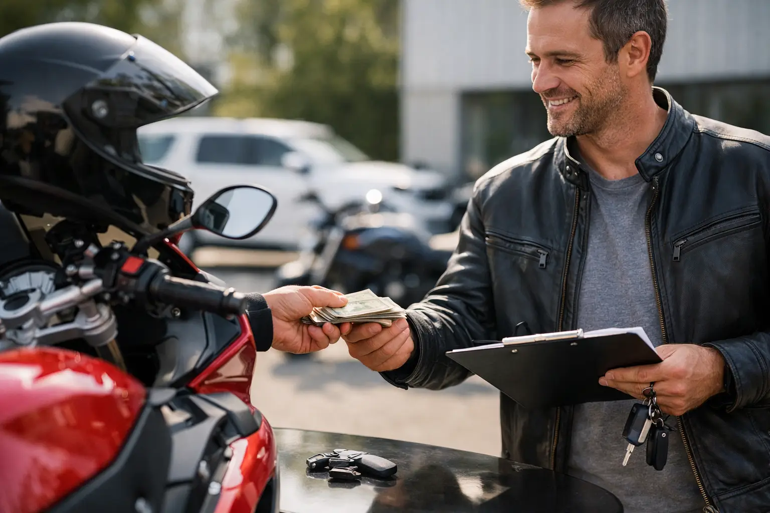 Motorrad sicher verkaufen und bezahlt werden