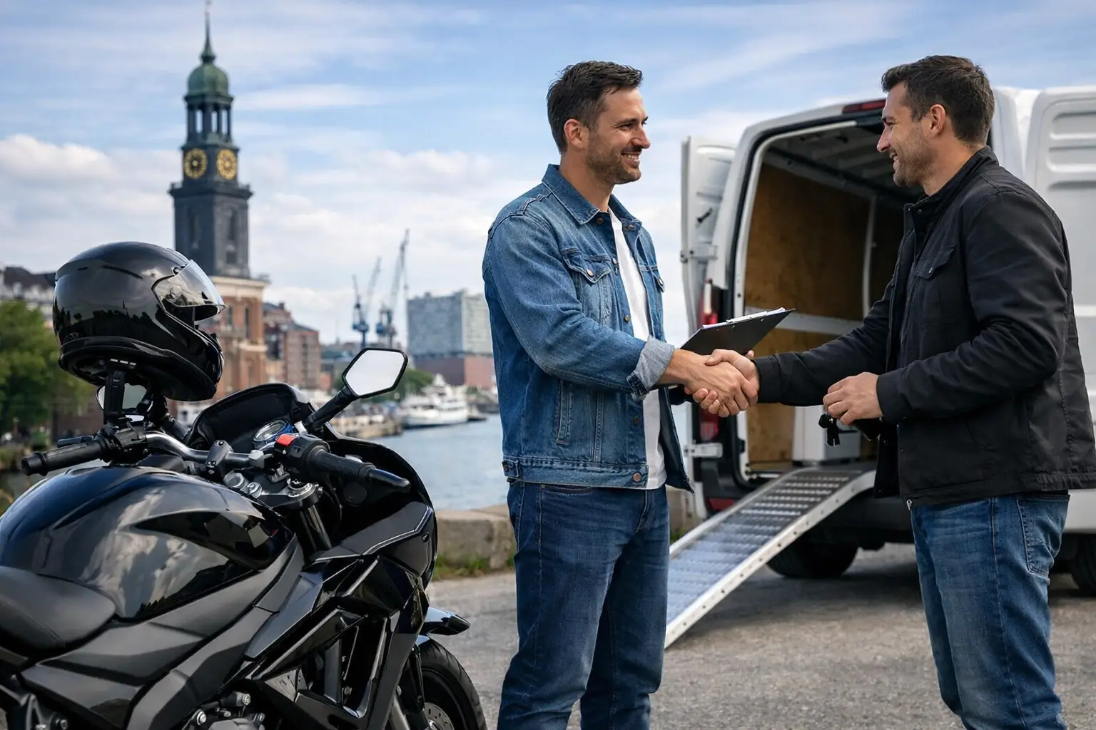 Motorrad verkaufen in Hamburg: Bewertung & Abholung