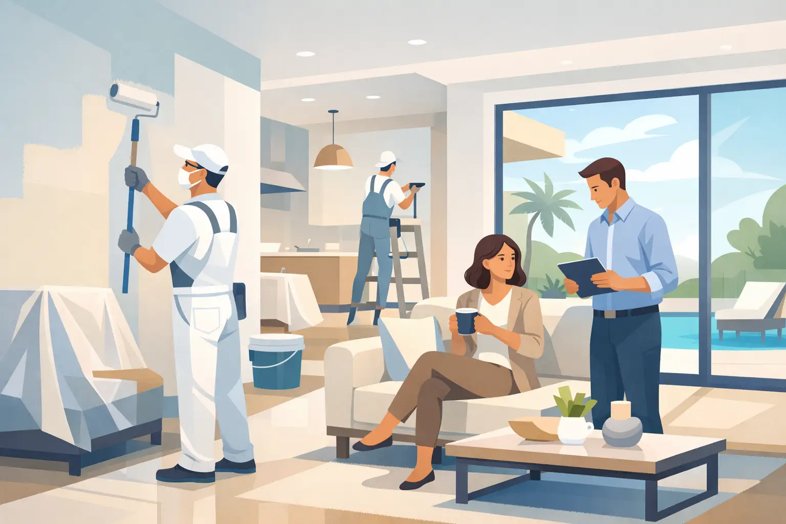 Painting Occupied Luxury Homes Without Disruption