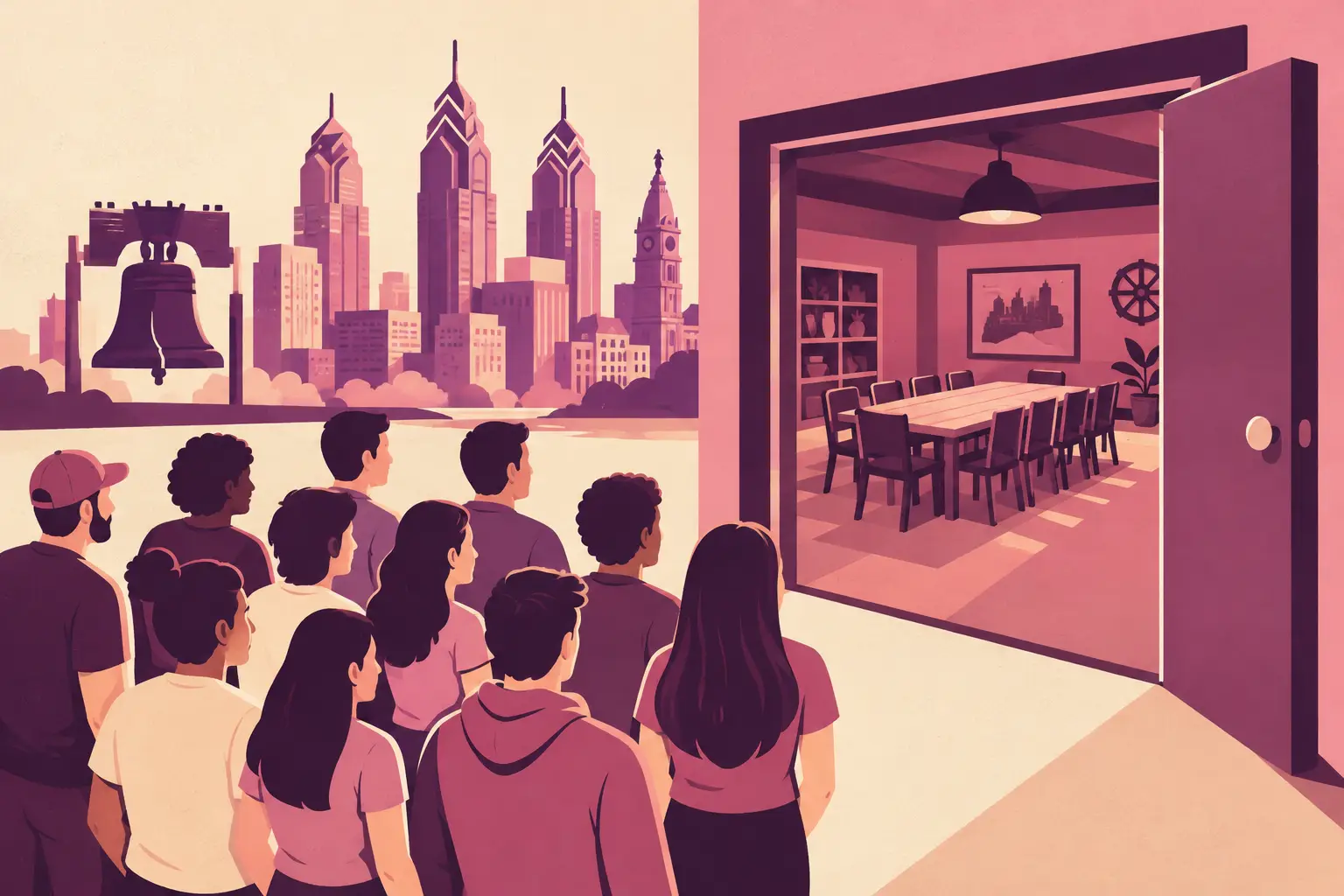 Which Room Fits Twelve Players in Philadelphia?