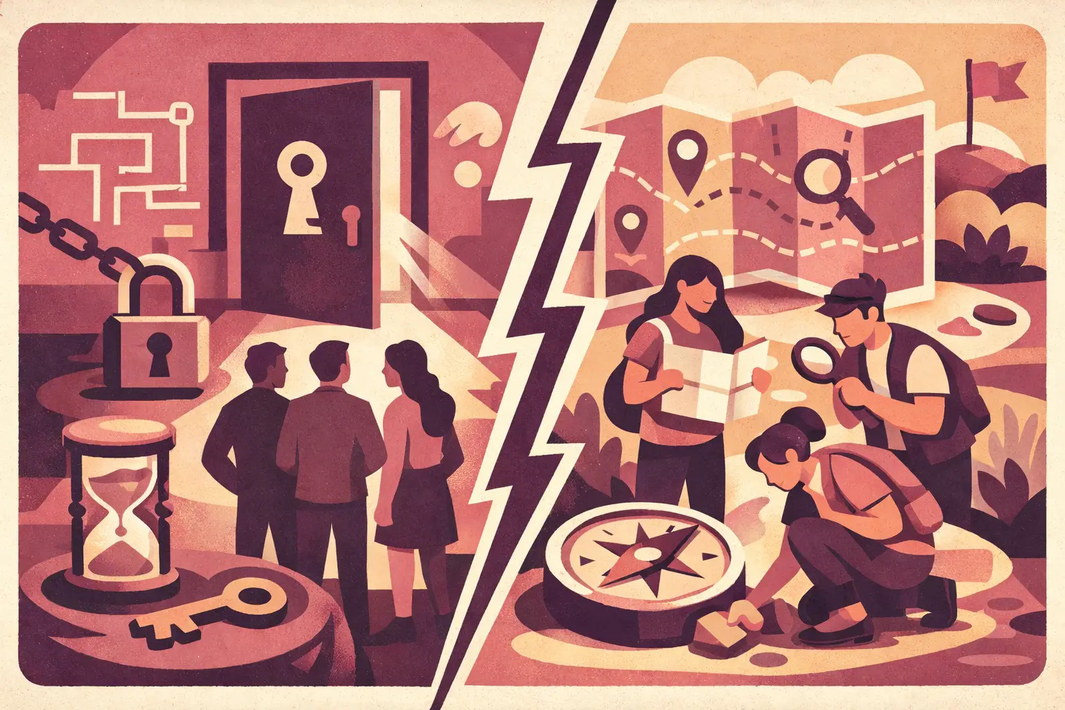 Escape Room Versus Scavenger Hunt for Groups
