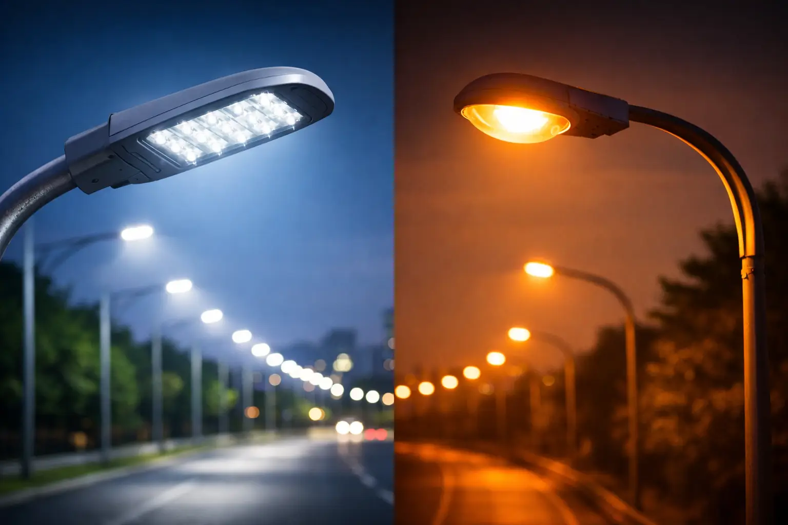 LED vial vs sodio: qué conviene en alumbrado público