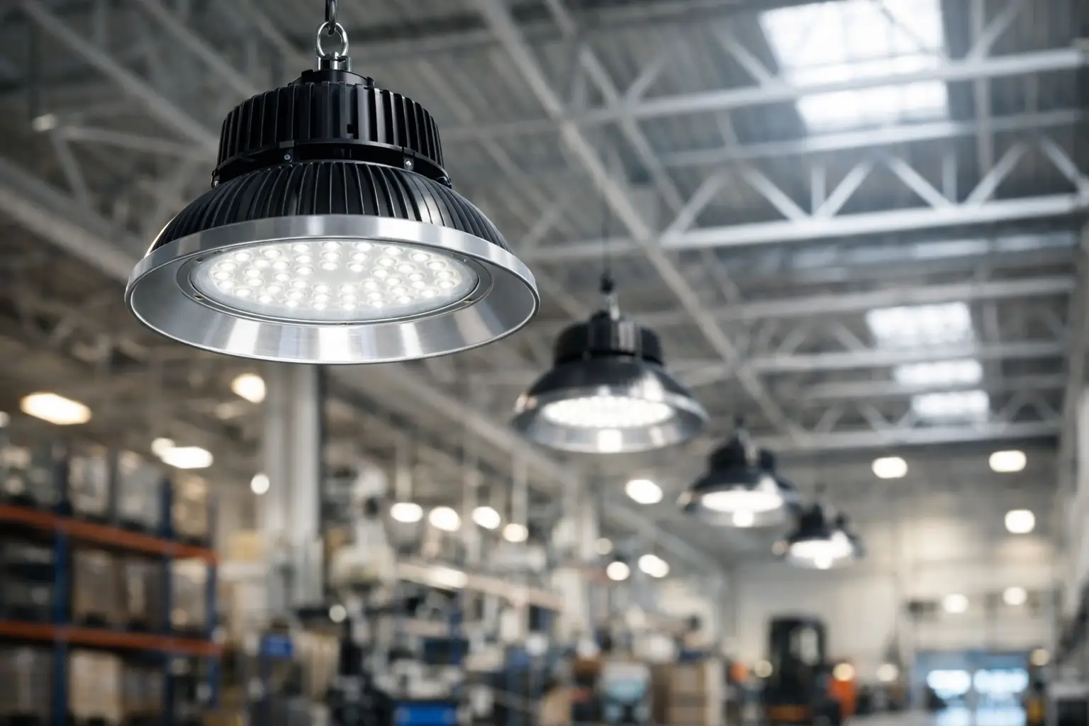 Campanas industriales LED para naves eficientes